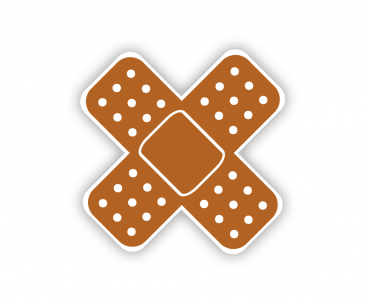 Aufkleber Heftpflaster